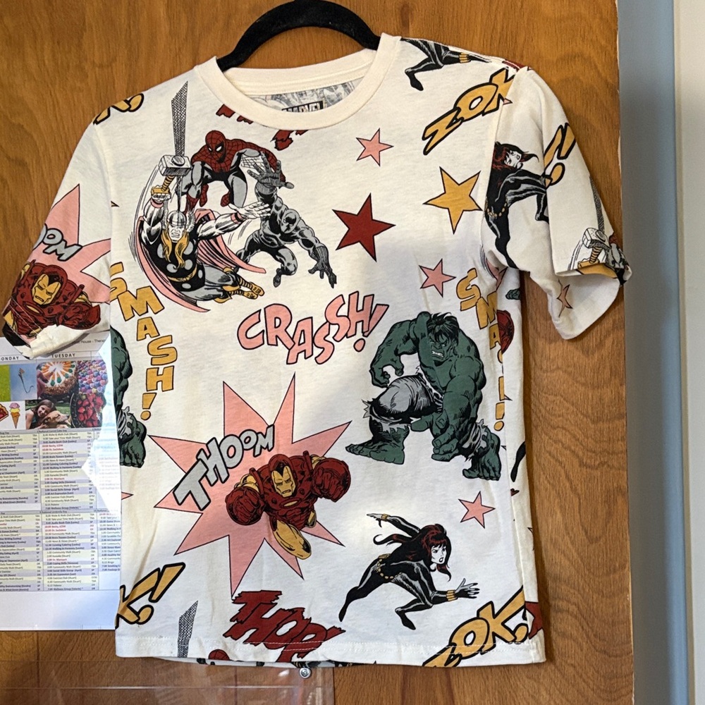 Marvel Kids Superhero Action Graphic T-Shirt